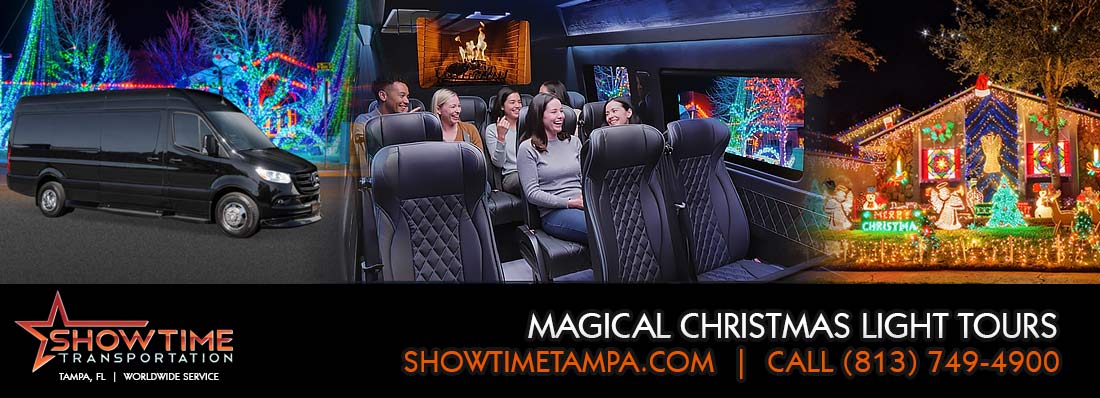 Tampa Best Holiday Transportation Limousine Services, Christmas Group Transportation Bus Rentals