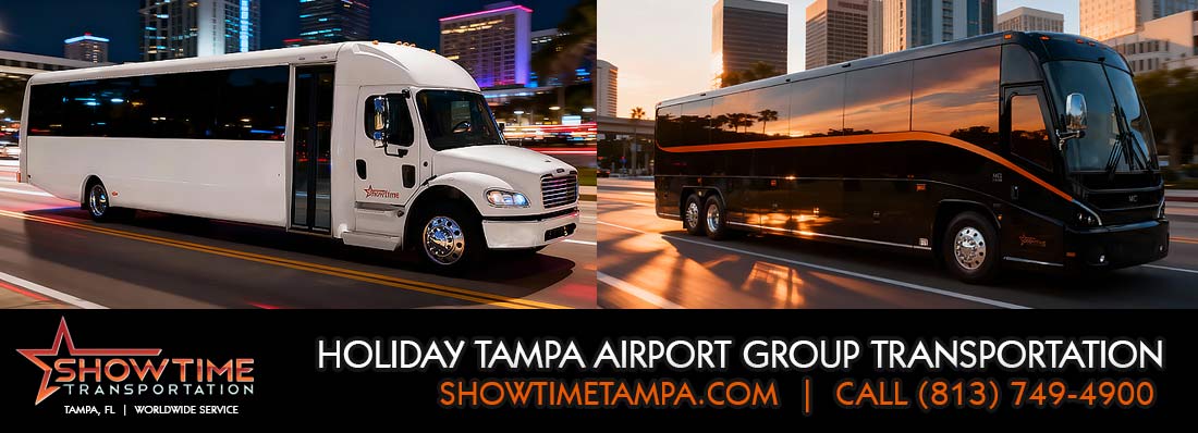 Holiday TPA Airport Motor Coach Bus Charter Services - Large Group Transportation